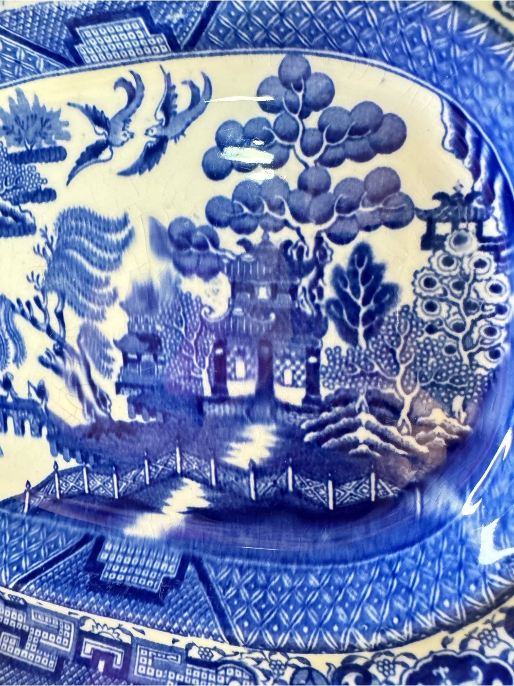 Wood & Sons “Yuan” Blue Willow Transferware Oval Serving Platter 12” - Picture 10 of 10